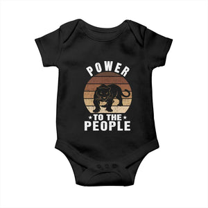 Black Panther Party Baby Onesie Power To The People Black History TS09 Black Print Your Wear