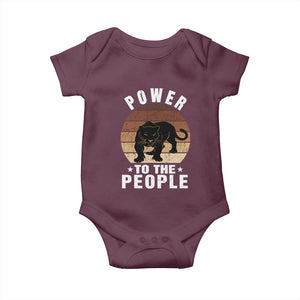 Black Panther Party Baby Onesie Power To The People Black History TS09 Maroon Print Your Wear