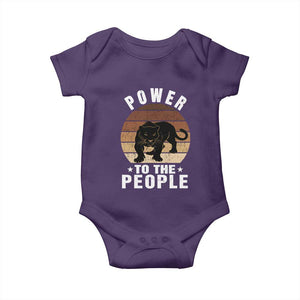 Black Panther Party Baby Onesie Power To The People Black History TS09 Purple Print Your Wear