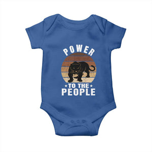 Black Panther Party Baby Onesie Power To The People Black History TS09 Royal Blue Print Your Wear