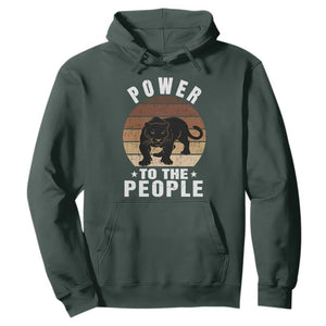 Black Panther Party Hoodie Power To The People Black History TS09 Dark Forest Green Print Your Wear