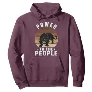 Black Panther Party Hoodie Power To The People Black History TS09 Maroon Print Your Wear