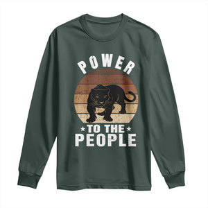 Black Panther Party Long Sleeve Shirt Power To The People Black History TS09 Dark Forest Green Print Your Wear