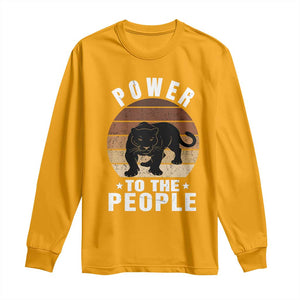 Black Panther Party Long Sleeve Shirt Power To The People Black History TS09 Gold Print Your Wear