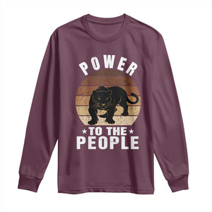 Black Panther Party Long Sleeve Shirt Power To The People Black History TS09 Maroon Print Your Wear