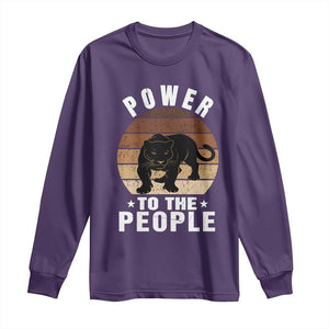 Black Panther Party Long Sleeve Shirt Power To The People Black History TS09 Purple Print Your Wear