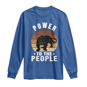 Black Panther Party Long Sleeve Shirt Power To The People Black History TS09 Royal Blue Print Your Wear