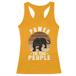 Black Panther Party Racerback Tank Top Power To The People Black History TS09 Gold Print Your Wear