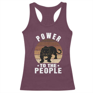 Black Panther Party Racerback Tank Top Power To The People Black History TS09 Maroon Print Your Wear