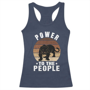 Black Panther Party Racerback Tank Top Power To The People Black History TS09 Navy Print Your Wear