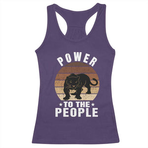 Black Panther Party Racerback Tank Top Power To The People Black History TS09 Purple Print Your Wear