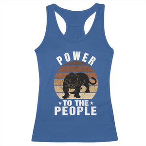 Black Panther Party Racerback Tank Top Power To The People Black History TS09 Royal Blue Print Your Wear