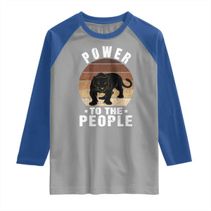 Black Panther Party Raglan Shirt Power To The People Black History TS09 Sport Gray Royal Print Your Wear