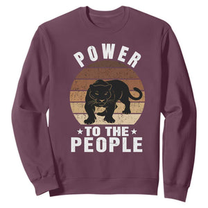 Black Panther Party Sweatshirt Power To The People Black History TS09 Maroon Print Your Wear