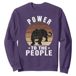 Black Panther Party Sweatshirt Power To The People Black History TS09 Purple Print Your Wear