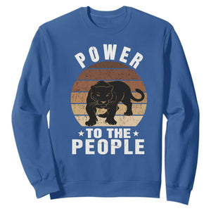 Black Panther Party Sweatshirt Power To The People Black History TS09 Royal Blue Print Your Wear