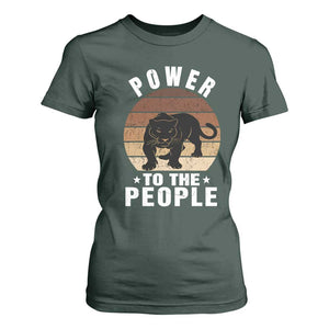 Black Panther Party T Shirt For Women Power To The People Black History TS09 Dark Forest Green Print Your Wear