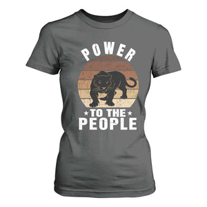 Black Panther Party T Shirt For Women Power To The People Black History TS09 Dark Heather Print Your Wear