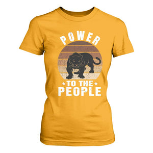 Black Panther Party T Shirt For Women Power To The People Black History TS09 Gold Print Your Wear