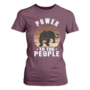 Black Panther Party T Shirt For Women Power To The People Black History TS09 Maroon Print Your Wear