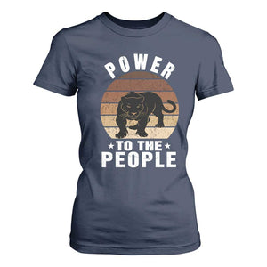 Black Panther Party T Shirt For Women Power To The People Black History TS09 Navy Print Your Wear