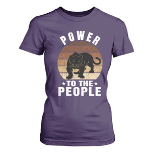 Black Panther Party T Shirt For Women Power To The People Black History TS09 Purple Print Your Wear