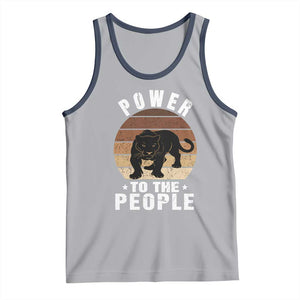 Black Panther Party Tank Top Power To The People Black History TS09 Athletic Heather Navy Print Your Wear