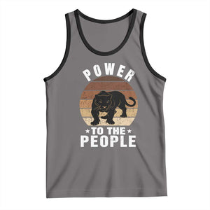 Black Panther Party Tank Top Power To The People Black History TS09 Deep Heather Black Print Your Wear