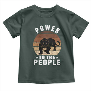 Black Panther Party Toddler T Shirt Power To The People Black History TS09 Dark Forest Green Print Your Wear