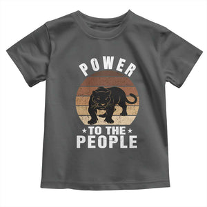 Black Panther Party Toddler T Shirt Power To The People Black History TS09 Dark Heather Print Your Wear