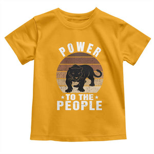 Black Panther Party Toddler T Shirt Power To The People Black History TS09 Gold Print Your Wear