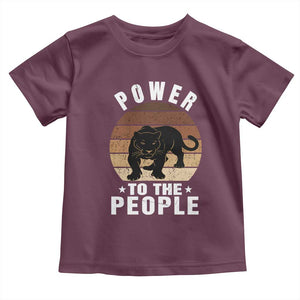 Black Panther Party Toddler T Shirt Power To The People Black History TS09 Maroon Print Your Wear