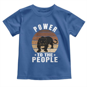 Black Panther Party Toddler T Shirt Power To The People Black History TS09 Royal Blue Print Your Wear