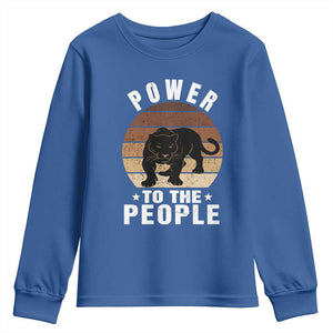 Black Panther Party Youth Sweatshirt Power To The People Black History TS09 Royal Blue Print Your Wear