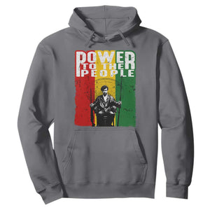 Black Panther Party Huey P. Newton Hoodie Power To The People Black History TS09 Charcoal Print Your Wear