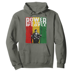 Black Panther Party Huey P. Newton Hoodie Power To The People Black History TS09 Military Green Print Your Wear