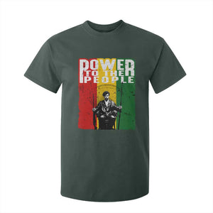 Black Panther Party Huey P. Newton T Shirt For Kid Power To The People Black History TS09 Dark Forest Green Print Your Wear