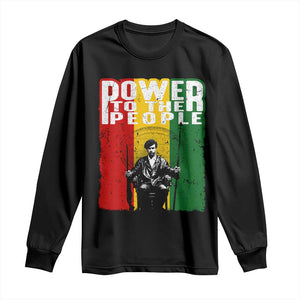 Black Panther Party Huey P. Newton Long Sleeve Shirt Power To The People Black History TS09 Black Print Your Wear