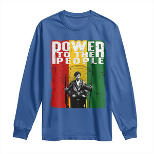 Black Panther Party Huey P. Newton Long Sleeve Shirt Power To The People Black History TS09 Royal Blue Print Your Wear