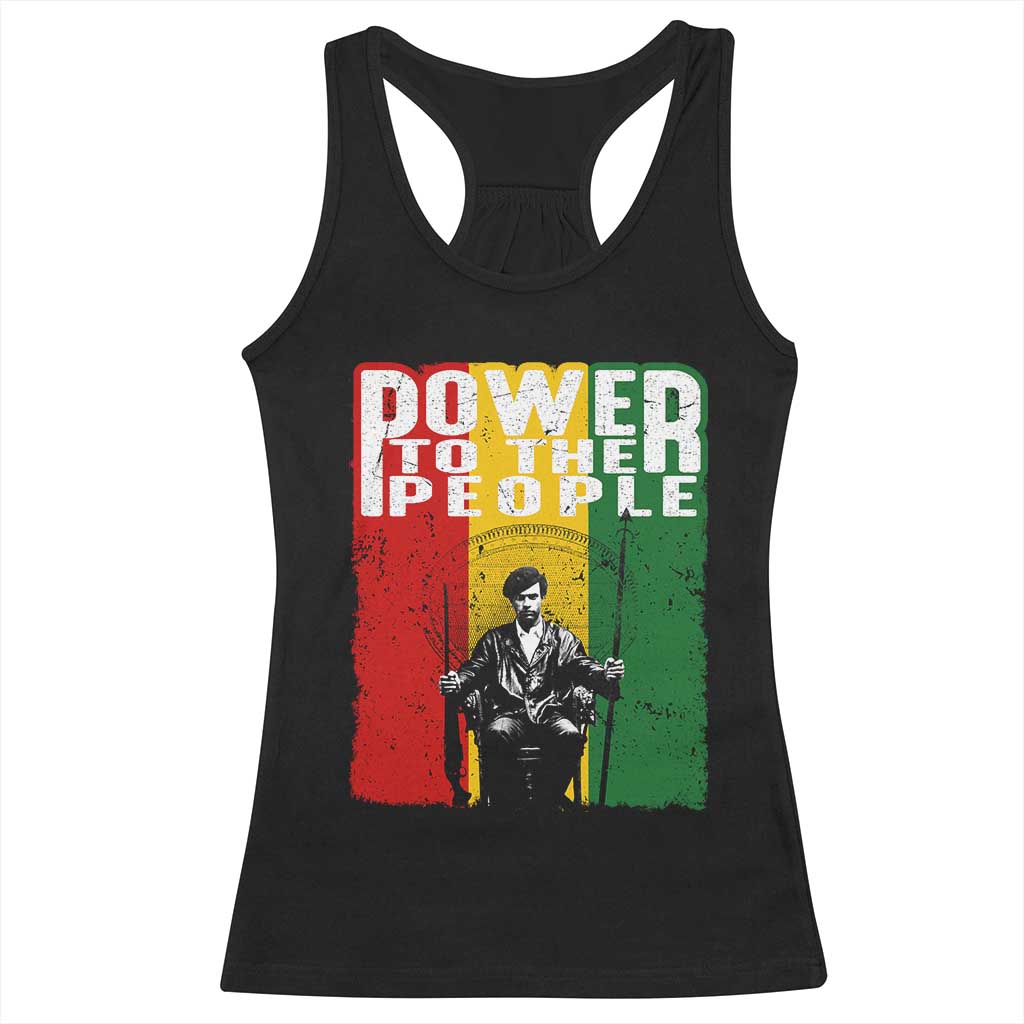 Black Panther Party Huey P. Newton Racerback Tank Top Power To The People Black History TS09 Black Print Your Wear