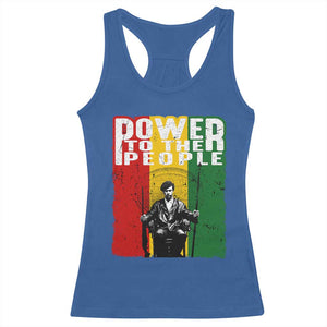 Black Panther Party Huey P. Newton Racerback Tank Top Power To The People Black History TS09 Royal Blue Print Your Wear