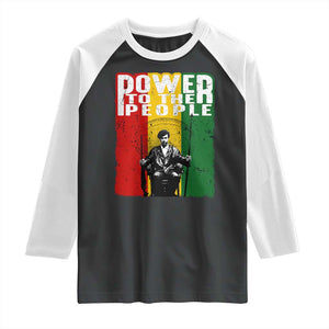 Black Panther Party Huey P. Newton Raglan Shirt Power To The People Black History TS09 Black White Print Your Wear