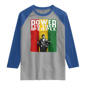 Black Panther Party Huey P. Newton Raglan Shirt Power To The People Black History TS09 Sport Gray Royal Print Your Wear