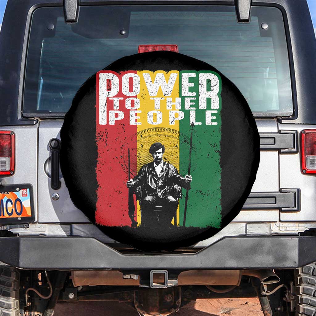 Black Panther Party Huey P. Newton Spare Tire Cover Power To The People Black History TS09 No hole Black Print Your Wear