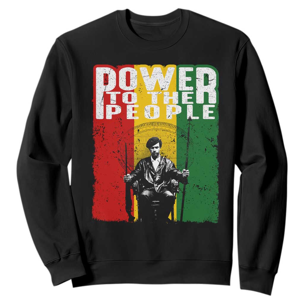 Black Panther Party Huey P. Newton Sweatshirt Power To The People Black History TS09 Black Print Your Wear