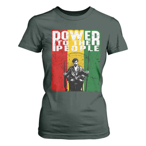 Black Panther Party Huey P. Newton T Shirt For Women Power To The People Black History TS09 Dark Forest Green Print Your Wear