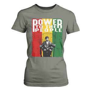 Black Panther Party Huey P. Newton T Shirt For Women Power To The People Black History TS09 Military Green Print Your Wear