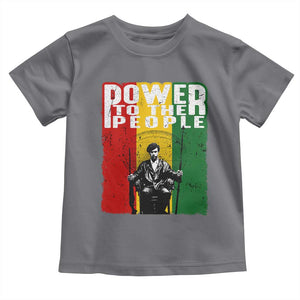 Black Panther Party Huey P. Newton Toddler T Shirt Power To The People Black History TS09 Charcoal Print Your Wear