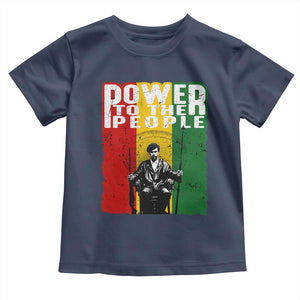 Black Panther Party Huey P. Newton Toddler T Shirt Power To The People Black History TS09 Navy Print Your Wear