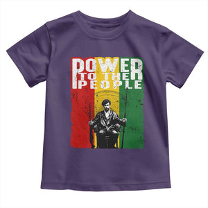 Black Panther Party Huey P. Newton Toddler T Shirt Power To The People Black History TS09 Purple Print Your Wear